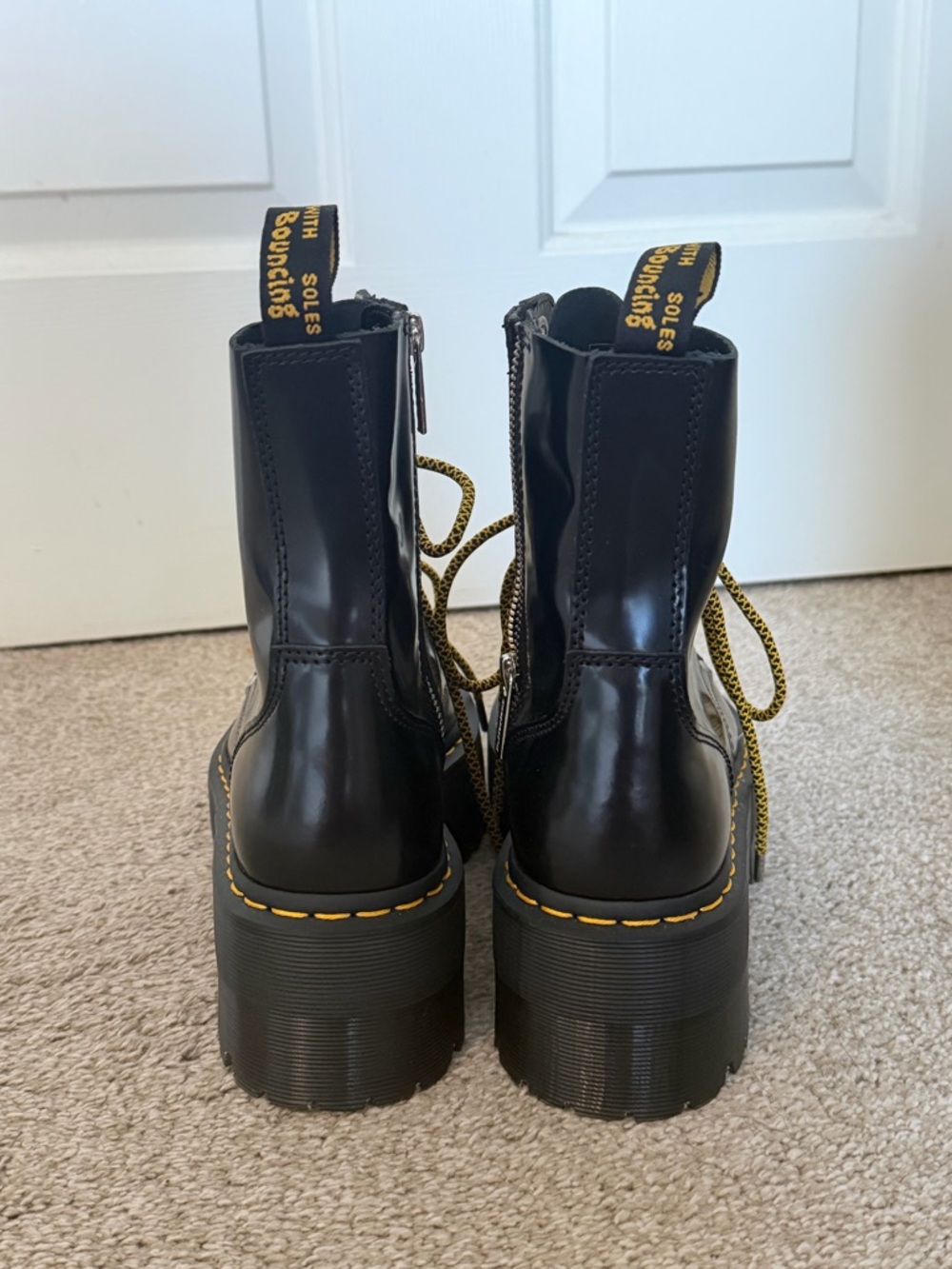 Black Dr. Martens Jadon Max Platform Boots - Women’s Size 9 - Picture 4 of 7